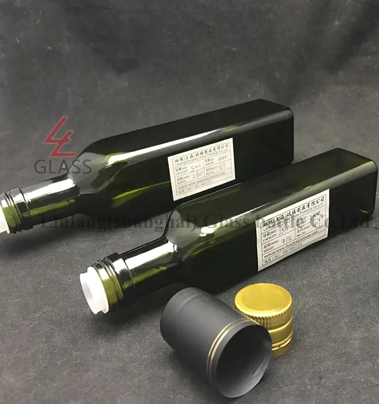 https://www.chglassware.com/shanghai-linlang-dark-green-marasca-and-dorica-glass-olive-oil-bottle.html