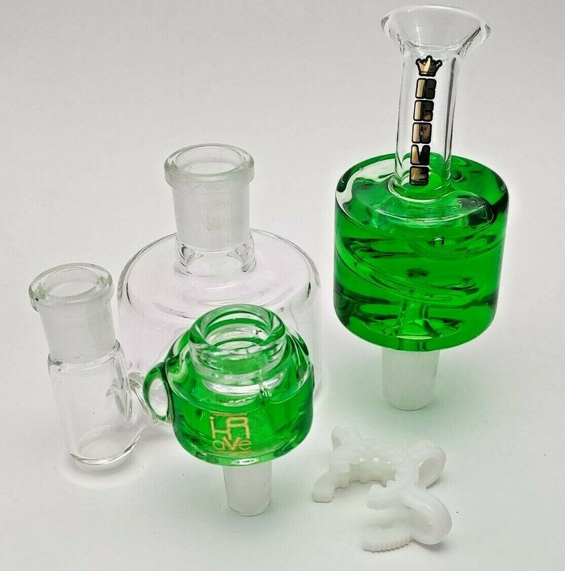 China Green 7″ freezable modular glass bong hookah water pipe tobacco bongs  Manufacturer and Supplier